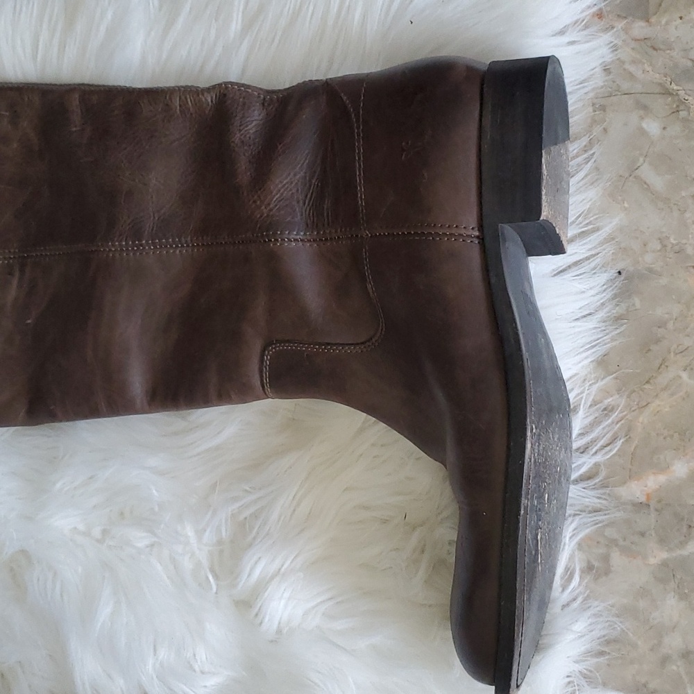Frye Melissa  pullon brown riding leather boots size 8.5 - Picture 15 of 16